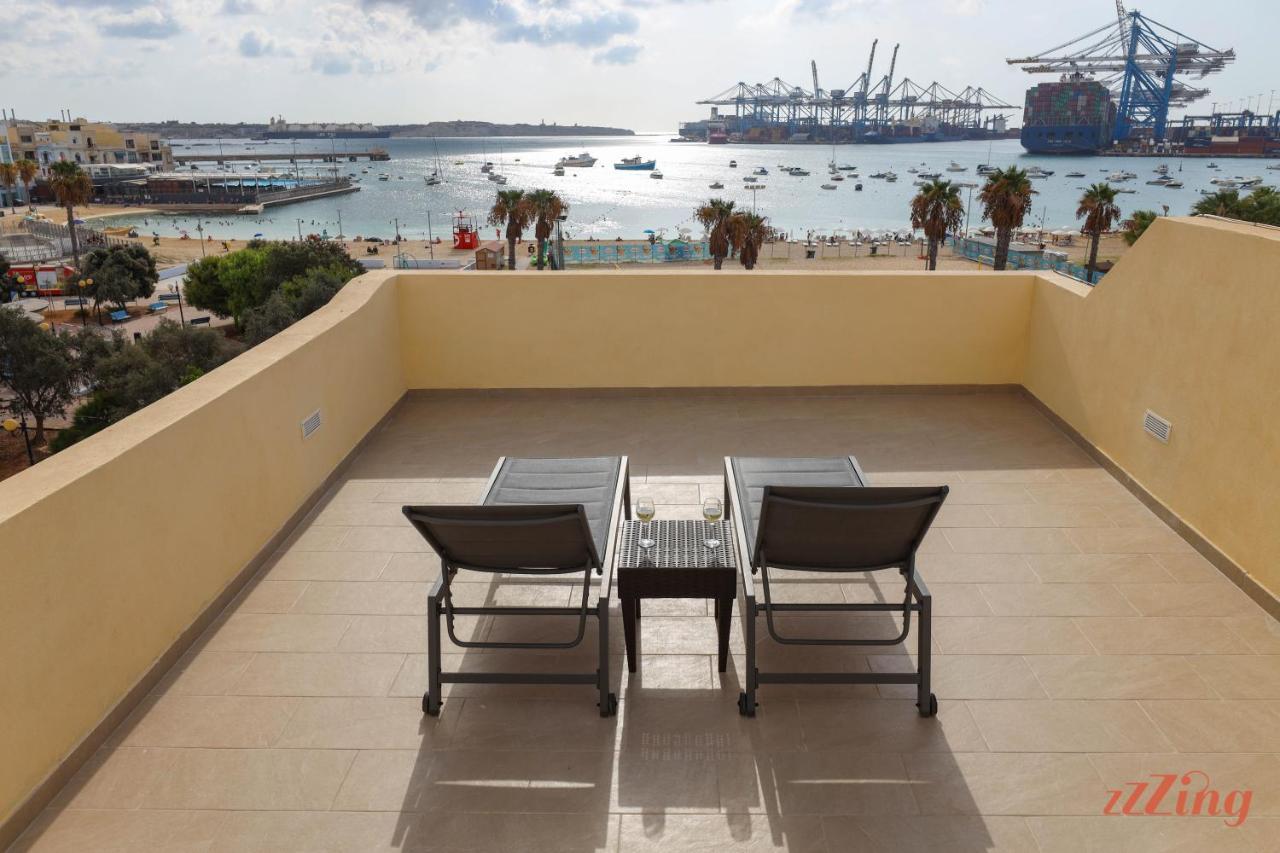 Luxurious Duplex Seafront Apt W Amazing Sea Views Бірзеббуджа Екстер'єр фото